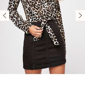 free people black pencil skirt